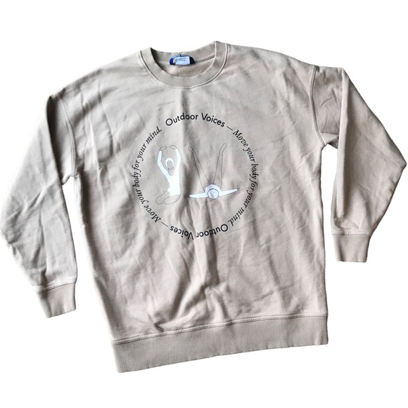 Outdoor Voices Limited Edition Tan Crew Sweatshirt - Picture 4 of 8